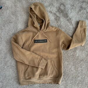 California 89 Tan/Camel Colored Mens Small Hooded Sweatshirt Hoodie